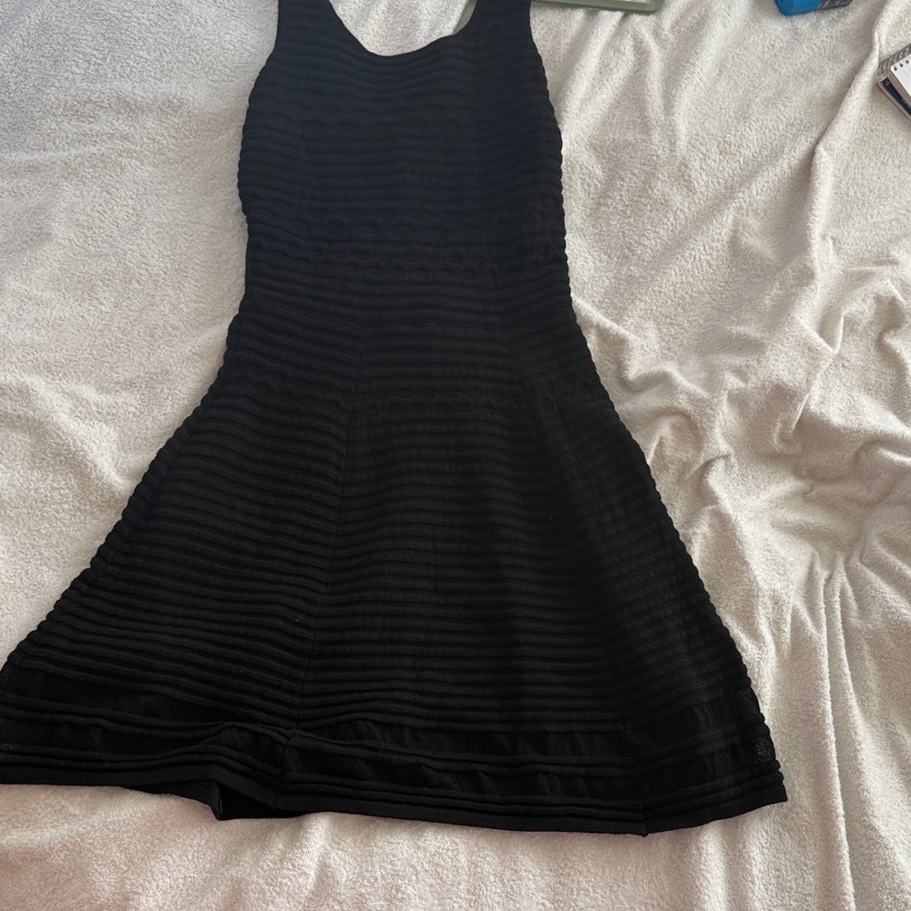 Jessica Simpson Black Ribbed Mini Dress